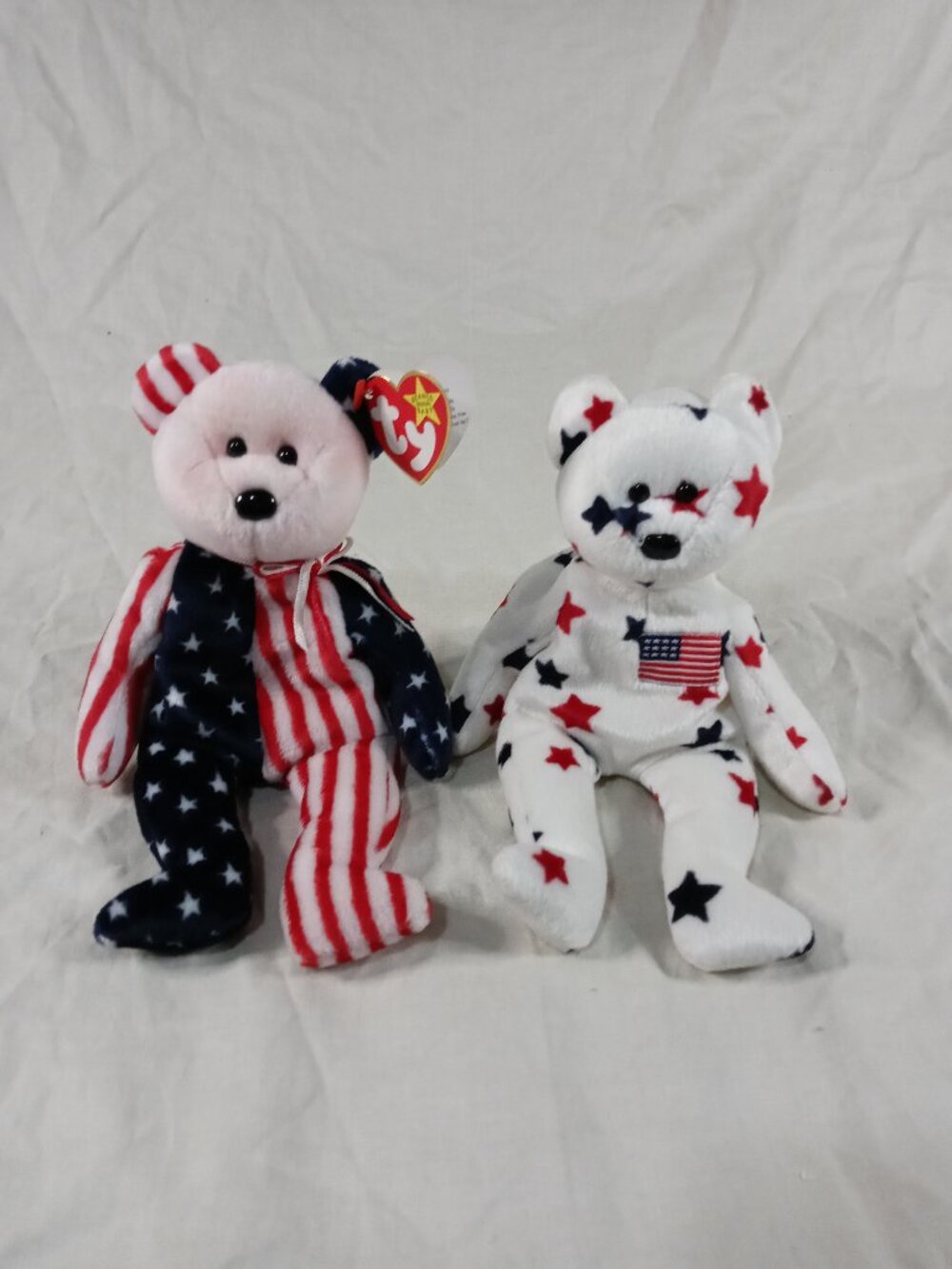 Ty Original Beanie Babies Retried Rare 98' Glory/ 99' Spangle Plush w Tags